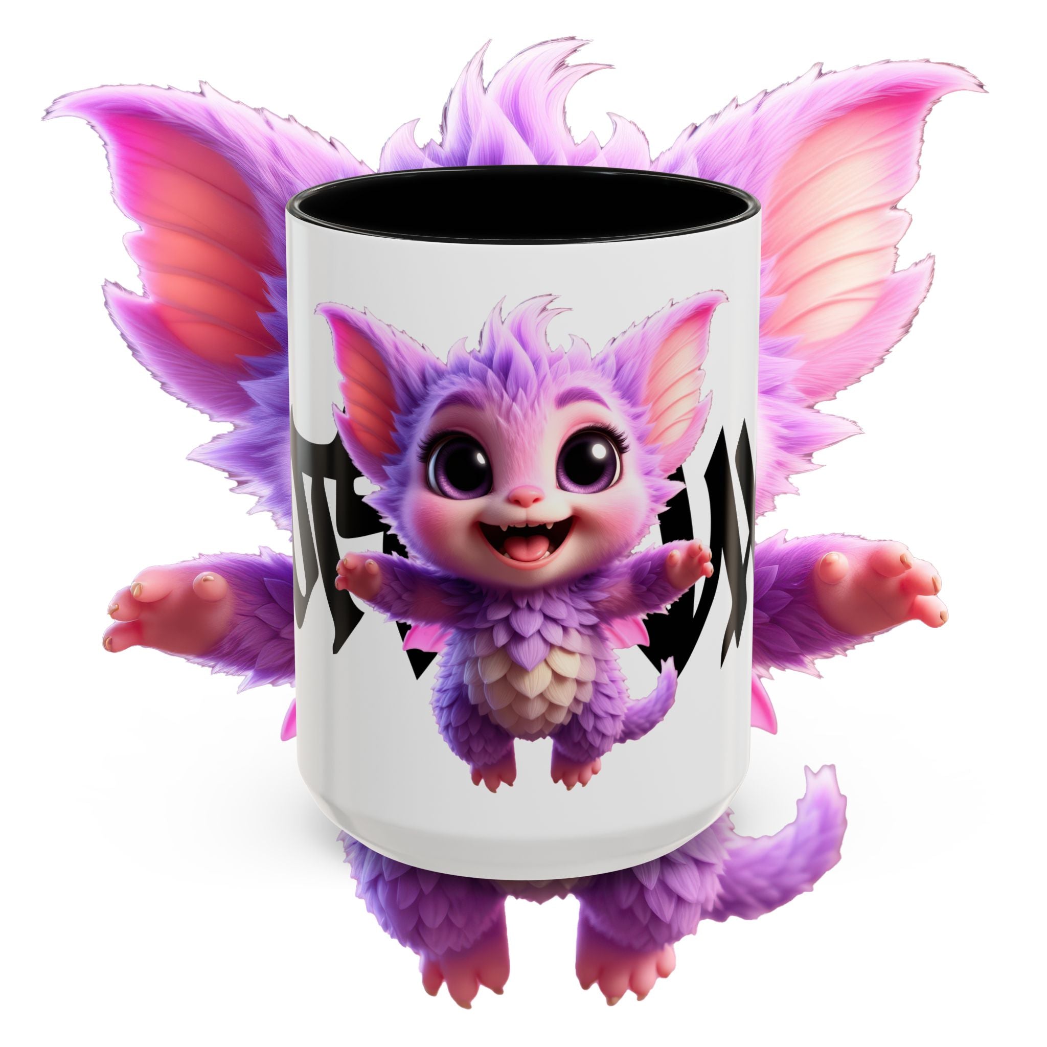 Cute Purple Fluffy Creature Mug Accent Coffee Mug 11oz 15oz COTTOLUXE