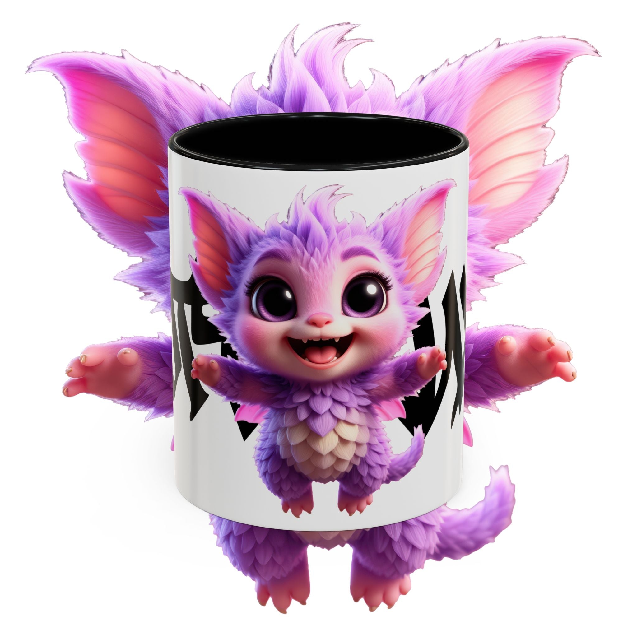 Cute Purple Fluffy Creature Mug Accent Coffee Mug 11oz 15oz COTTOLUXE