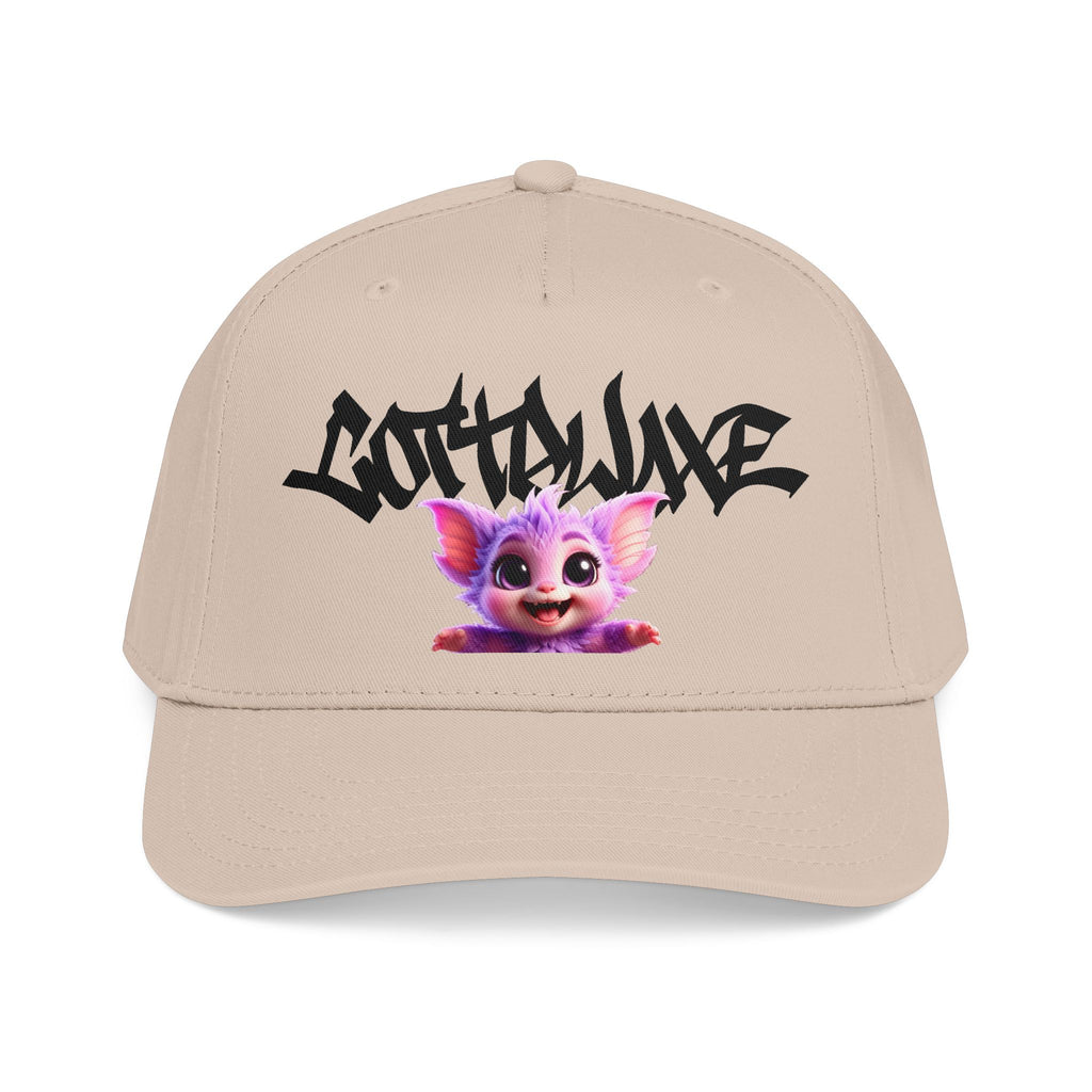 Cute Purple Creature Graphic Mid Profile Baseball Cap Cartoon Character COTTOLUXE