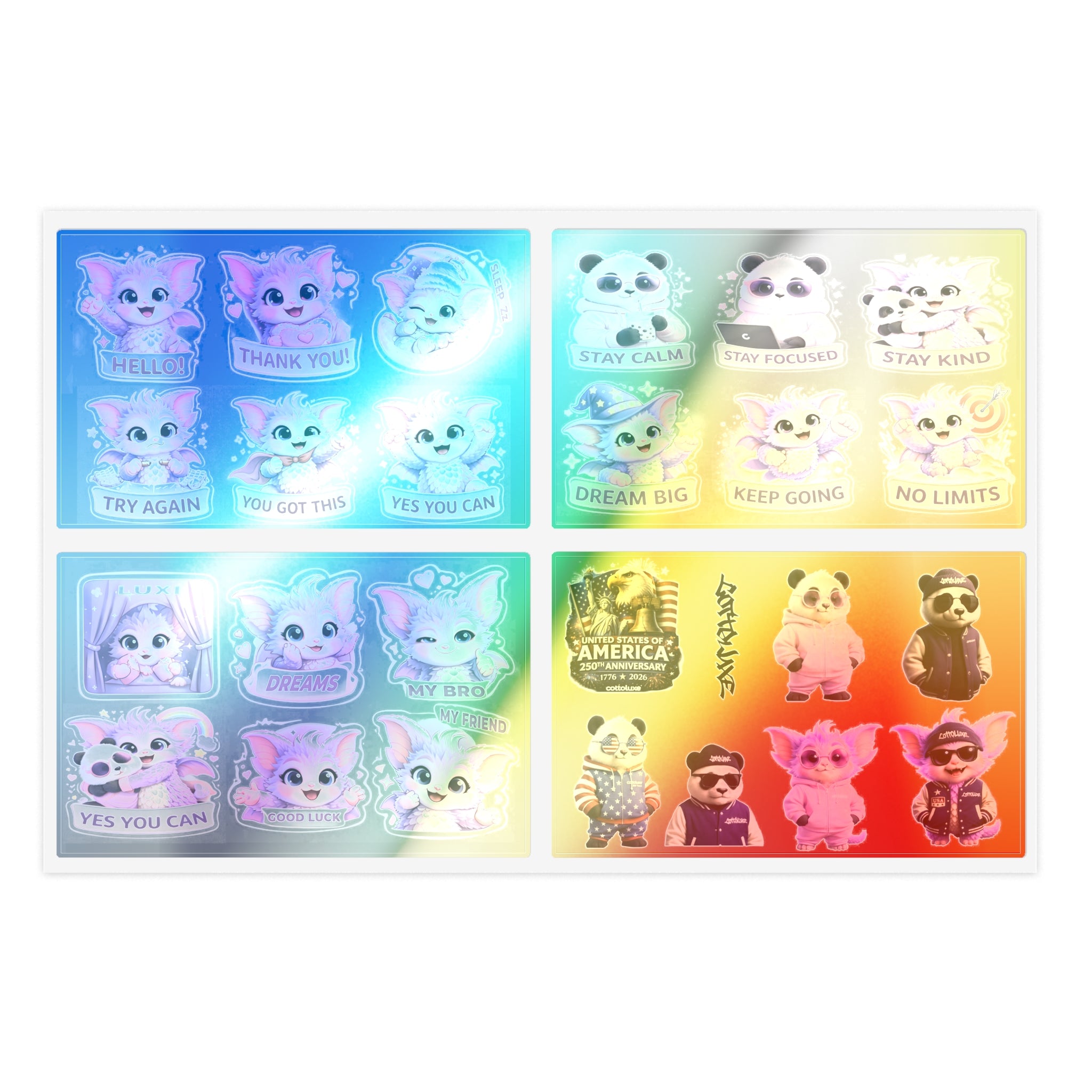 COTTOLUXE Cute Purple Yume Kawaii Sticker Sheets