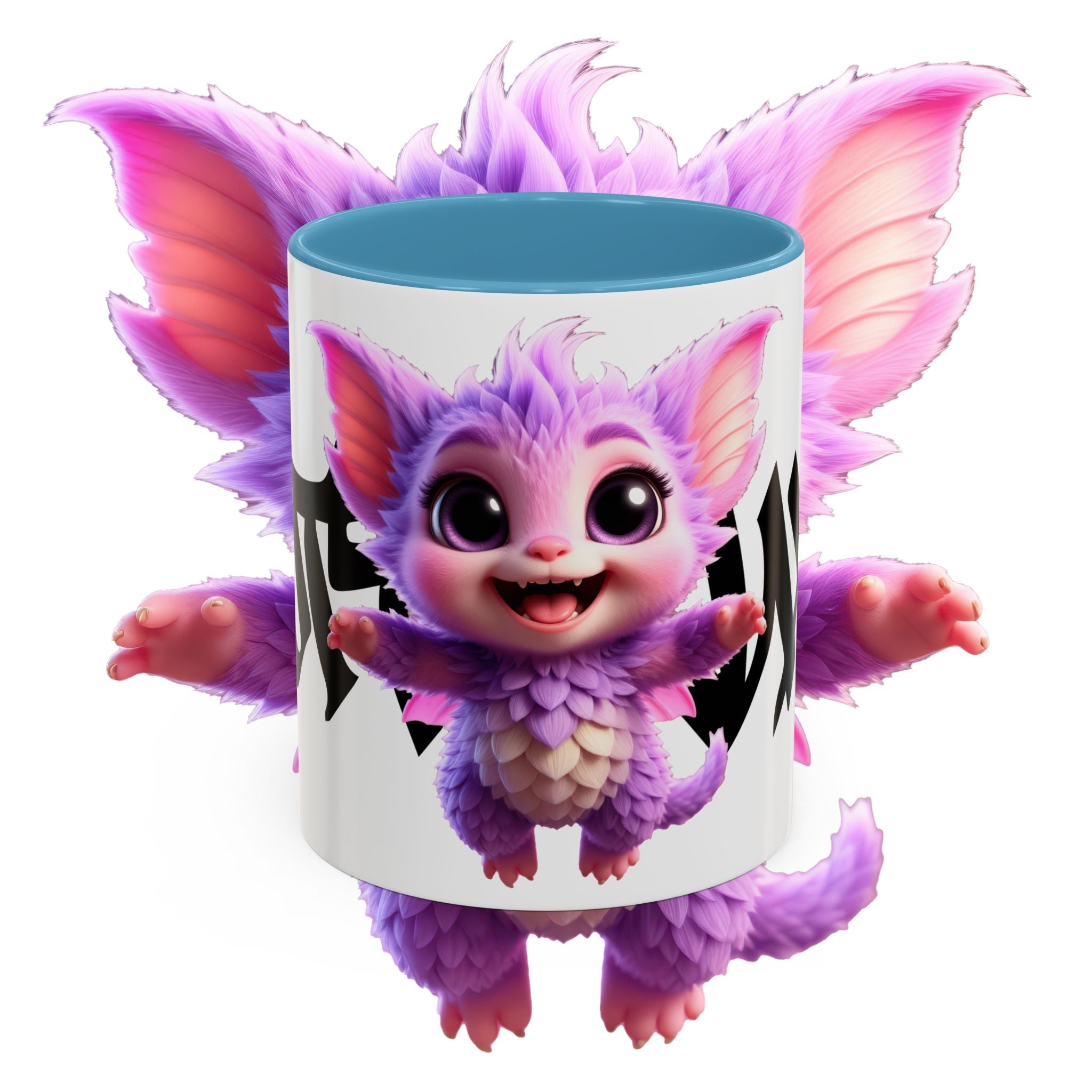 Cute Purple Fluffy Creature Mug Accent Coffee Mug 11oz 15oz COTTOLUXE