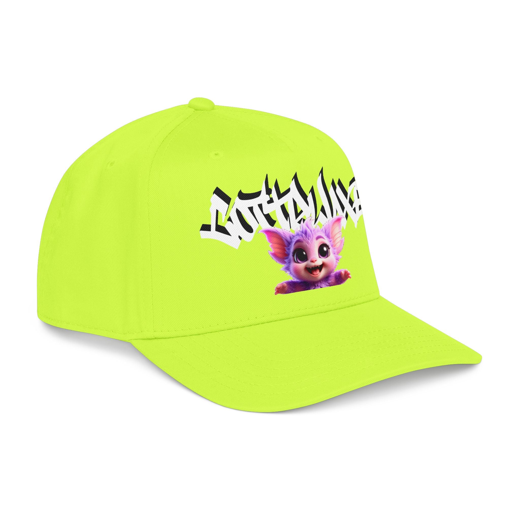Cute Purple Creature Graphic Mid Profile Baseball Cap Cartoon Character COTTOLUXE