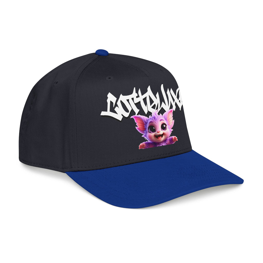 Cute Purple Creature Graphic Mid Profile Baseball Cap Cartoon Character COTTOLUXE