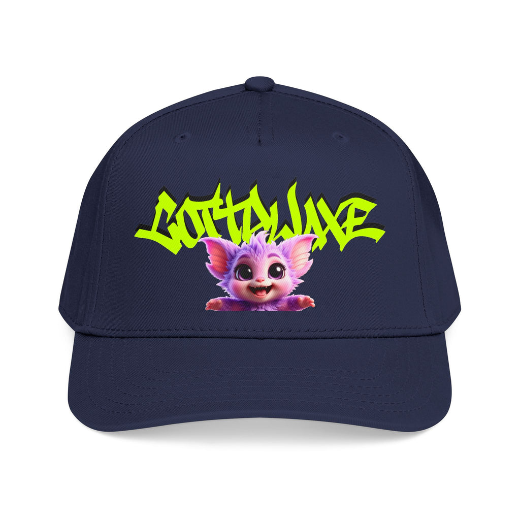 Cute Purple Creature Graphic Mid Profile Baseball Cap Cartoon Character COTTOLUXE