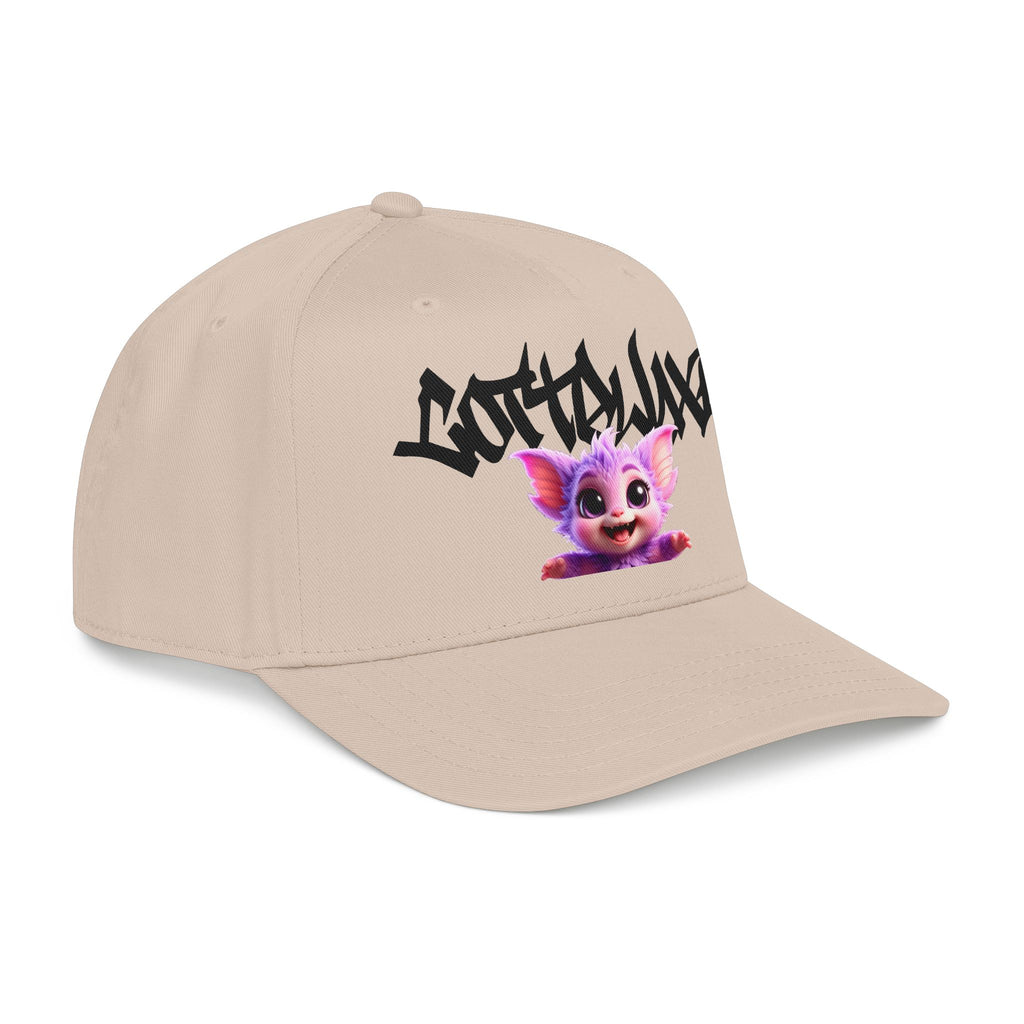 Cute Purple Creature Graphic Mid Profile Baseball Cap Cartoon Character COTTOLUXE