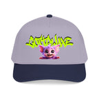 Cute Purple Creature Graphic Mid Profile Baseball Cap Cartoon Character COTTOLUXE