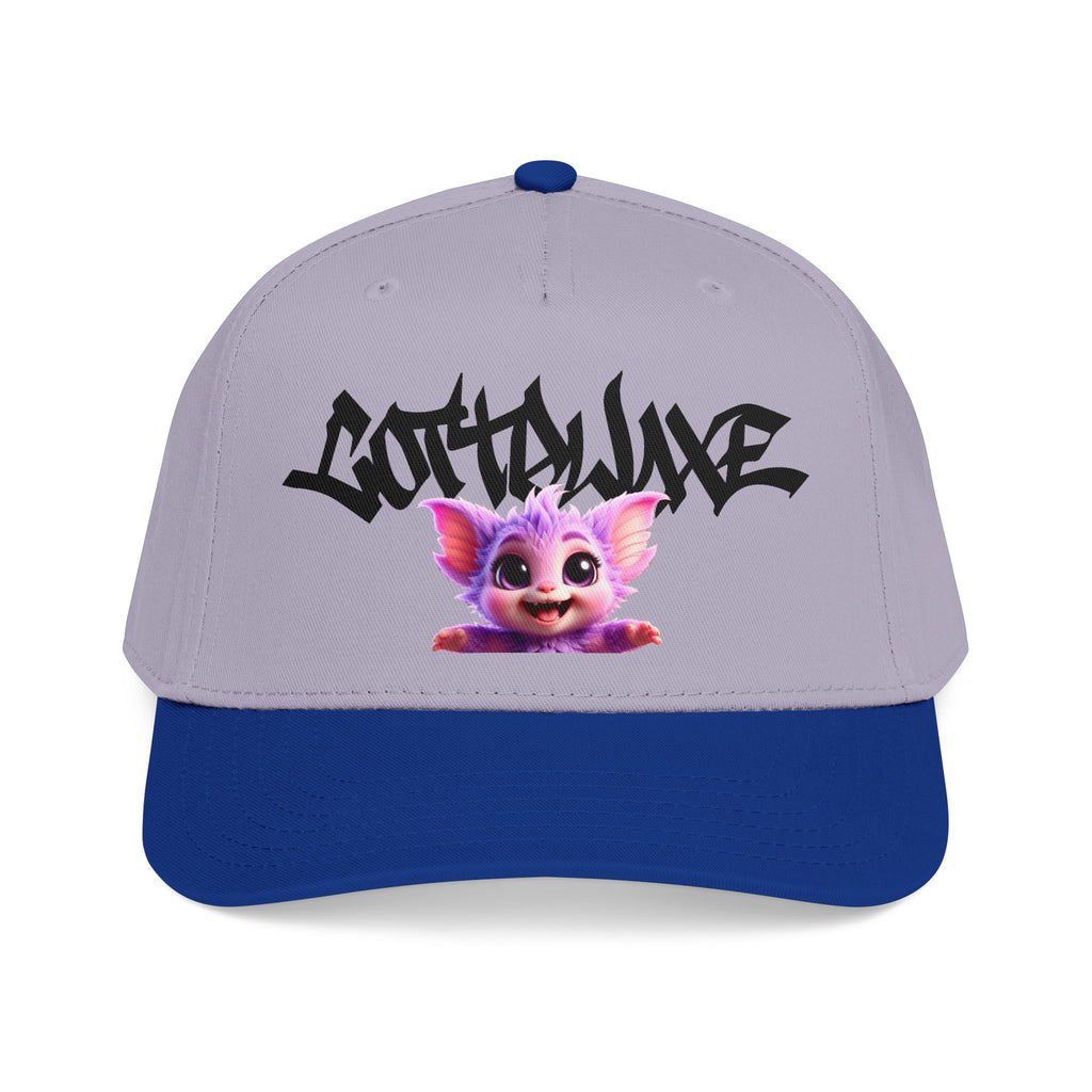 Cute Purple Creature Graphic Mid Profile Baseball Cap Cartoon Character COTTOLUXE