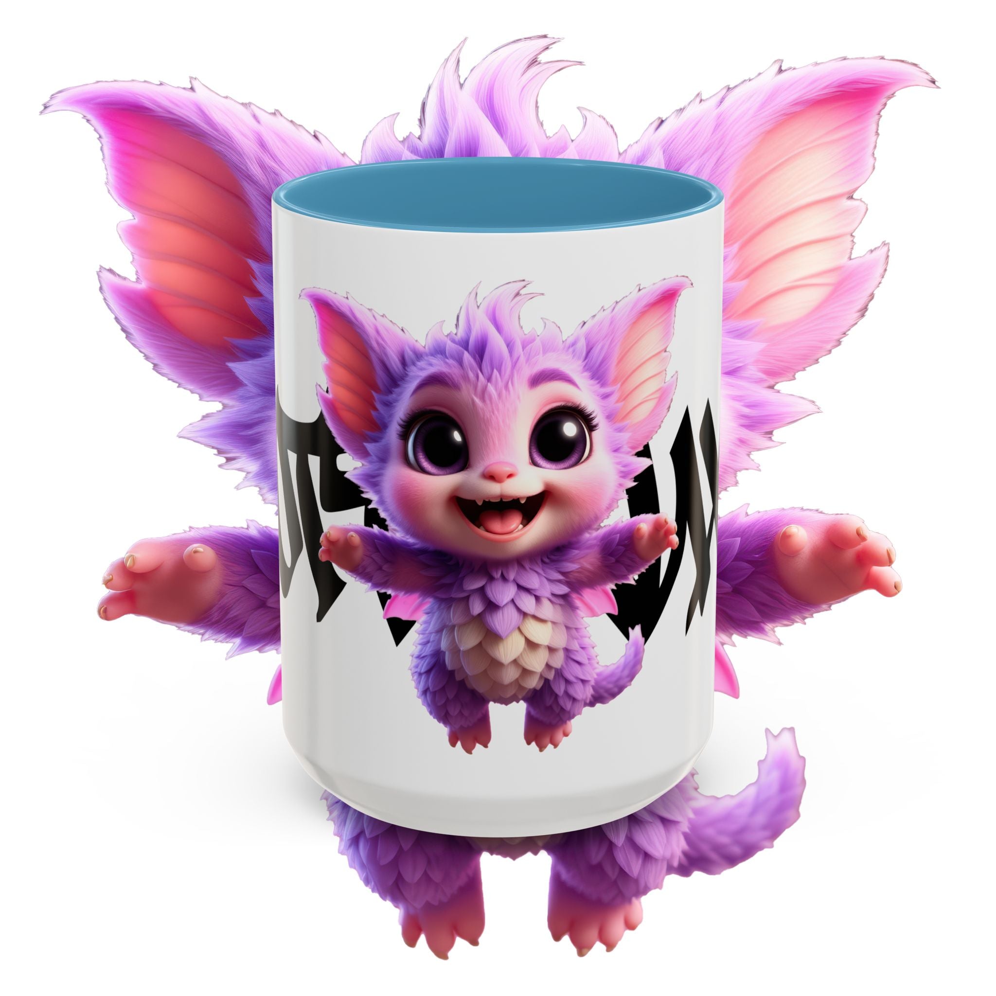 Cute Purple Fluffy Creature Mug Accent Coffee Mug 11oz 15oz COTTOLUXE