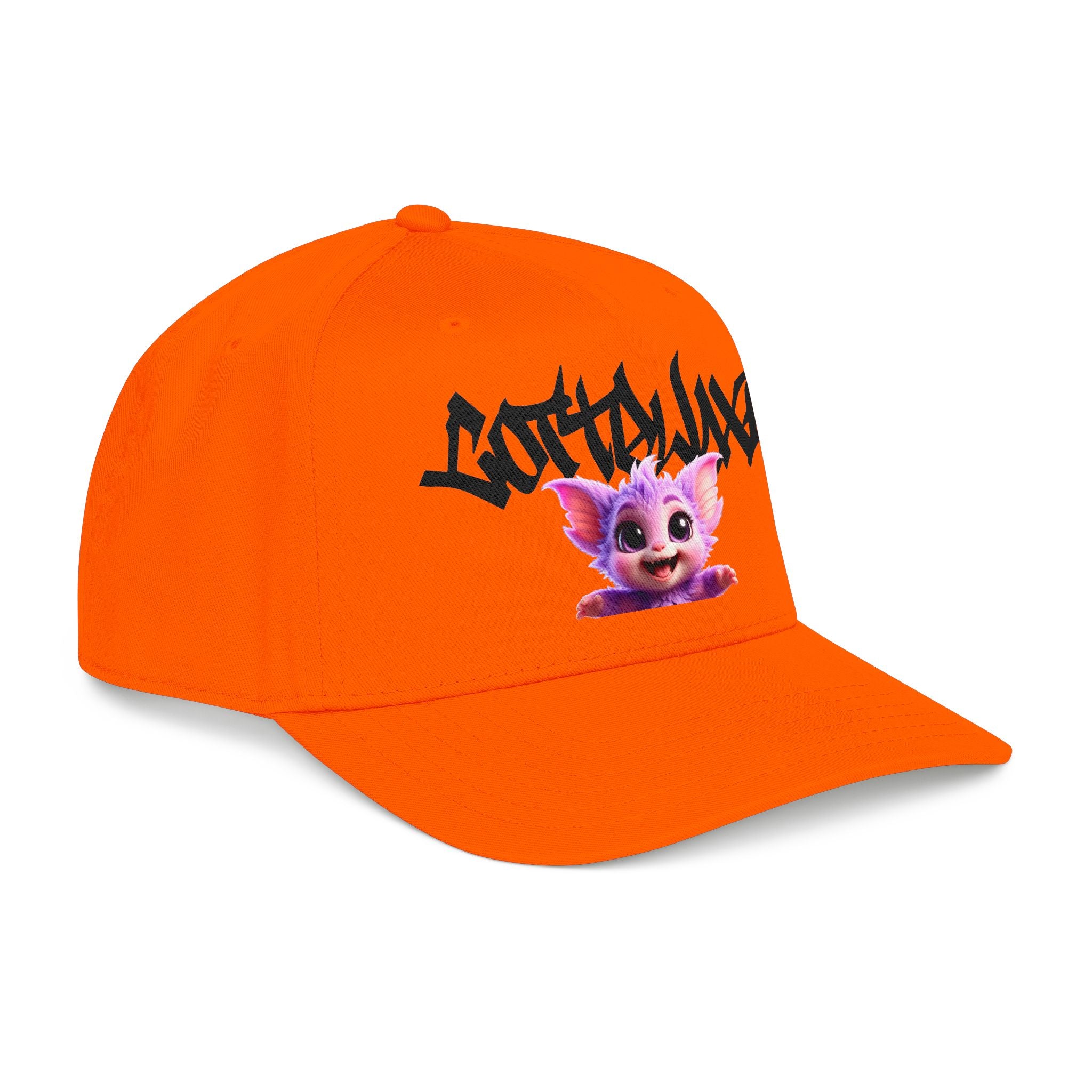 Cute Purple Creature Graphic Mid Profile Baseball Cap Cartoon Character COTTOLUXE