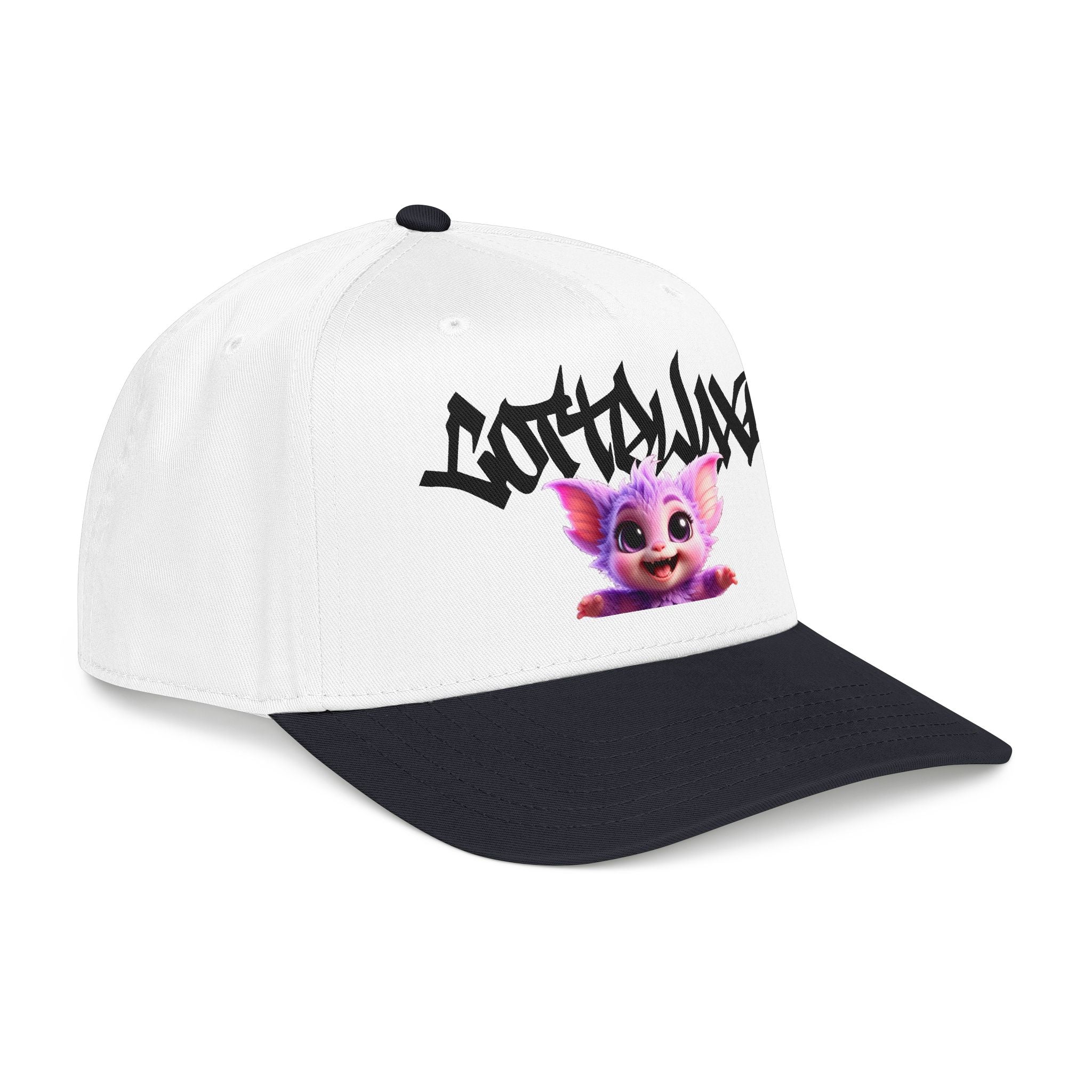 Cute Purple Creature Graphic Mid Profile Baseball Cap Cartoon Character COTTOLUXE