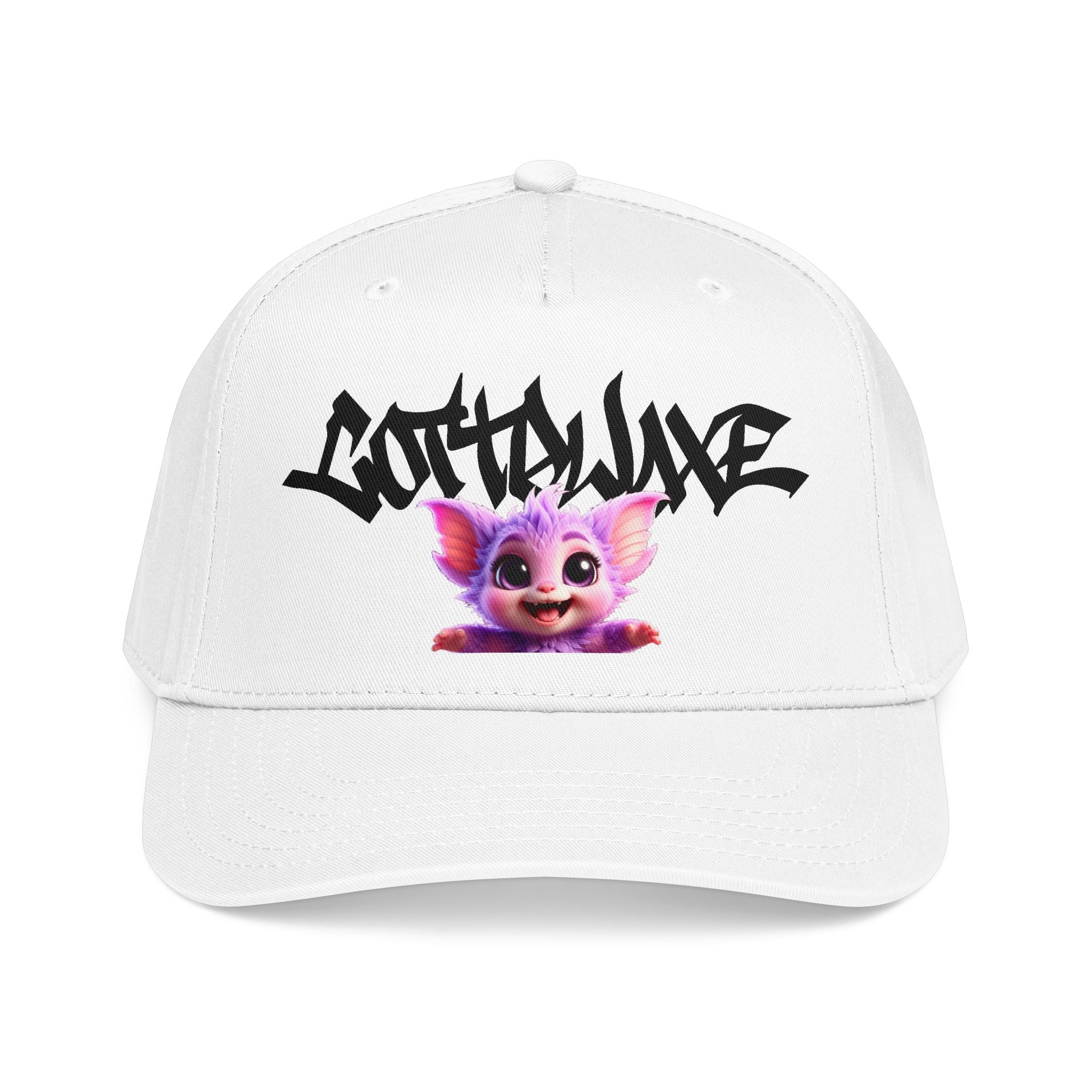 Cute Purple Creature Graphic Mid Profile Baseball Cap Cartoon Character COTTOLUXE