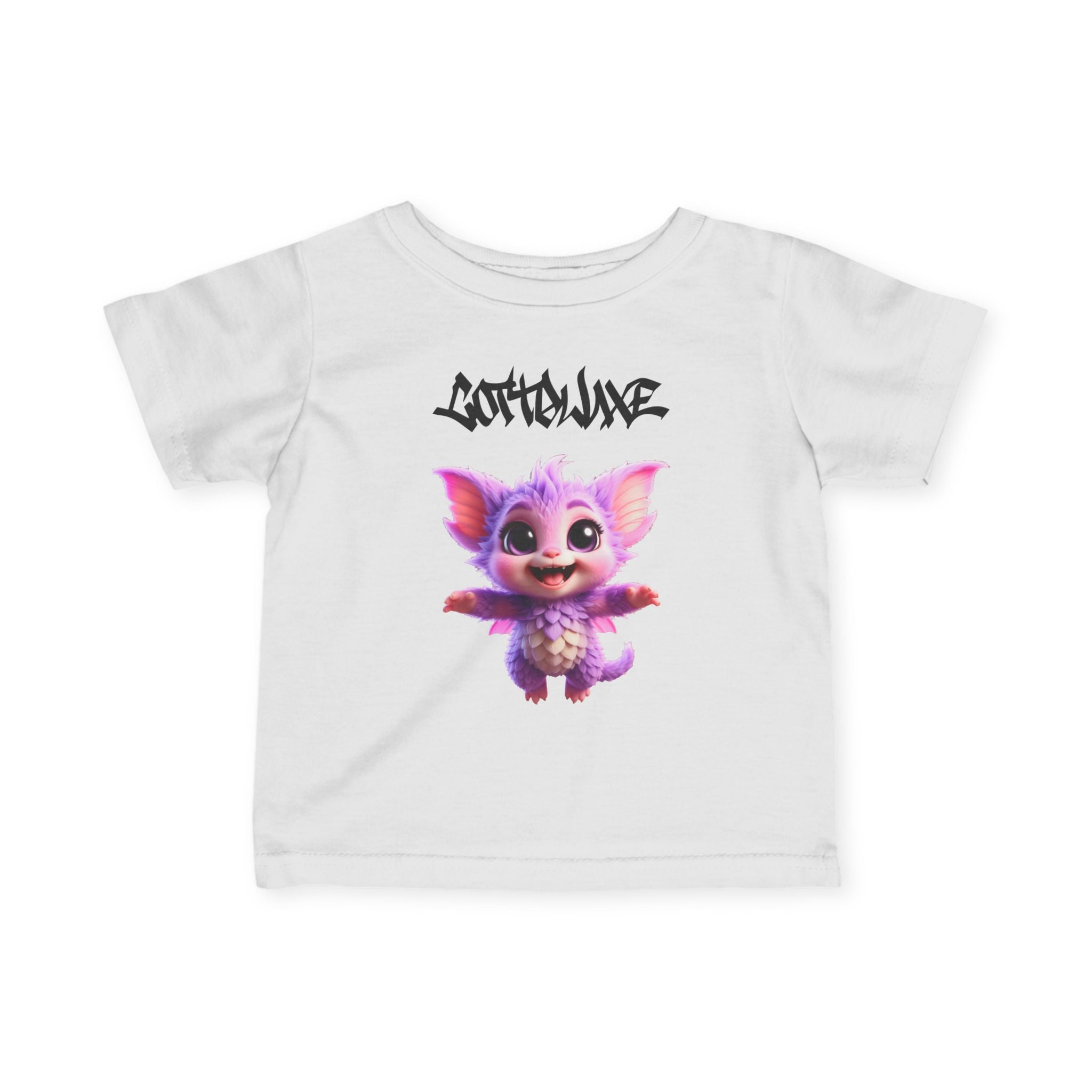 Purple Cute Monster Infant Tee Cartoon Creature Playful Nursery COTTOLUXE