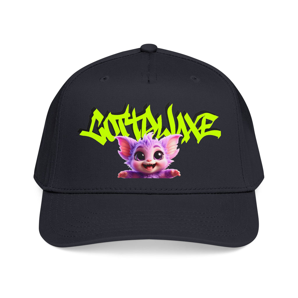 Cute Purple Creature Graphic Mid Profile Baseball Cap Cartoon Character COTTOLUXE