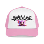 Cute Purple Creature Graphic Mid Profile Baseball Cap Cartoon Character COTTOLUXE