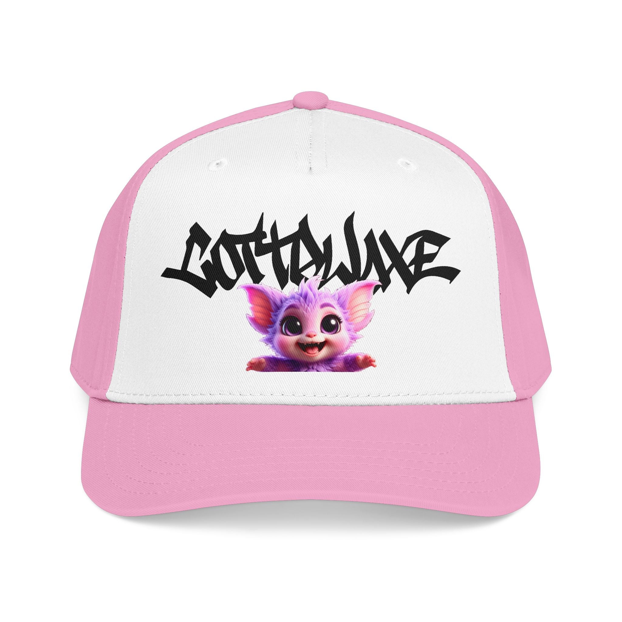 Cute Purple Creature Graphic Mid Profile Baseball Cap Cartoon Character COTTOLUXE