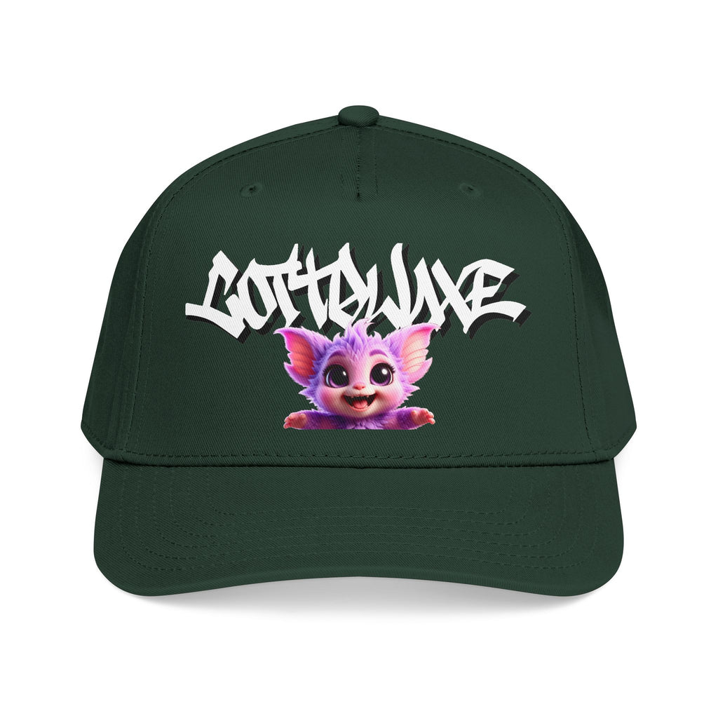 Cute Purple Creature Graphic Mid Profile Baseball Cap Cartoon Character COTTOLUXE