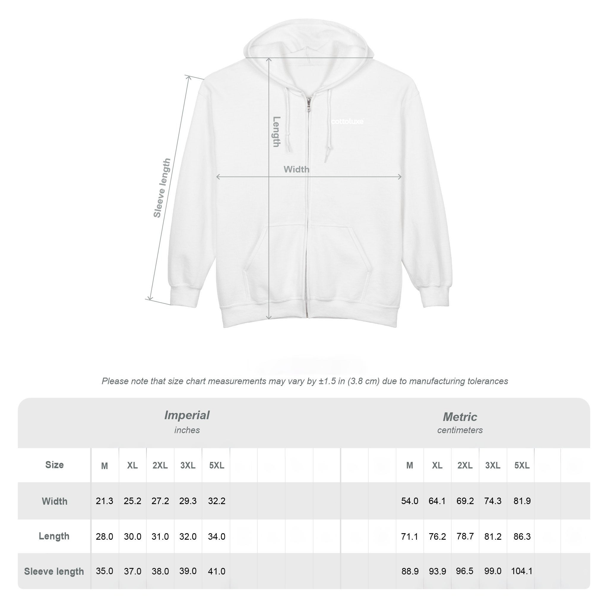 COTTOLUXE Full-Zip Chest Logo Hoodie