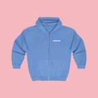 COTTOLUXE Full-Zip Chest Logo Hoodie