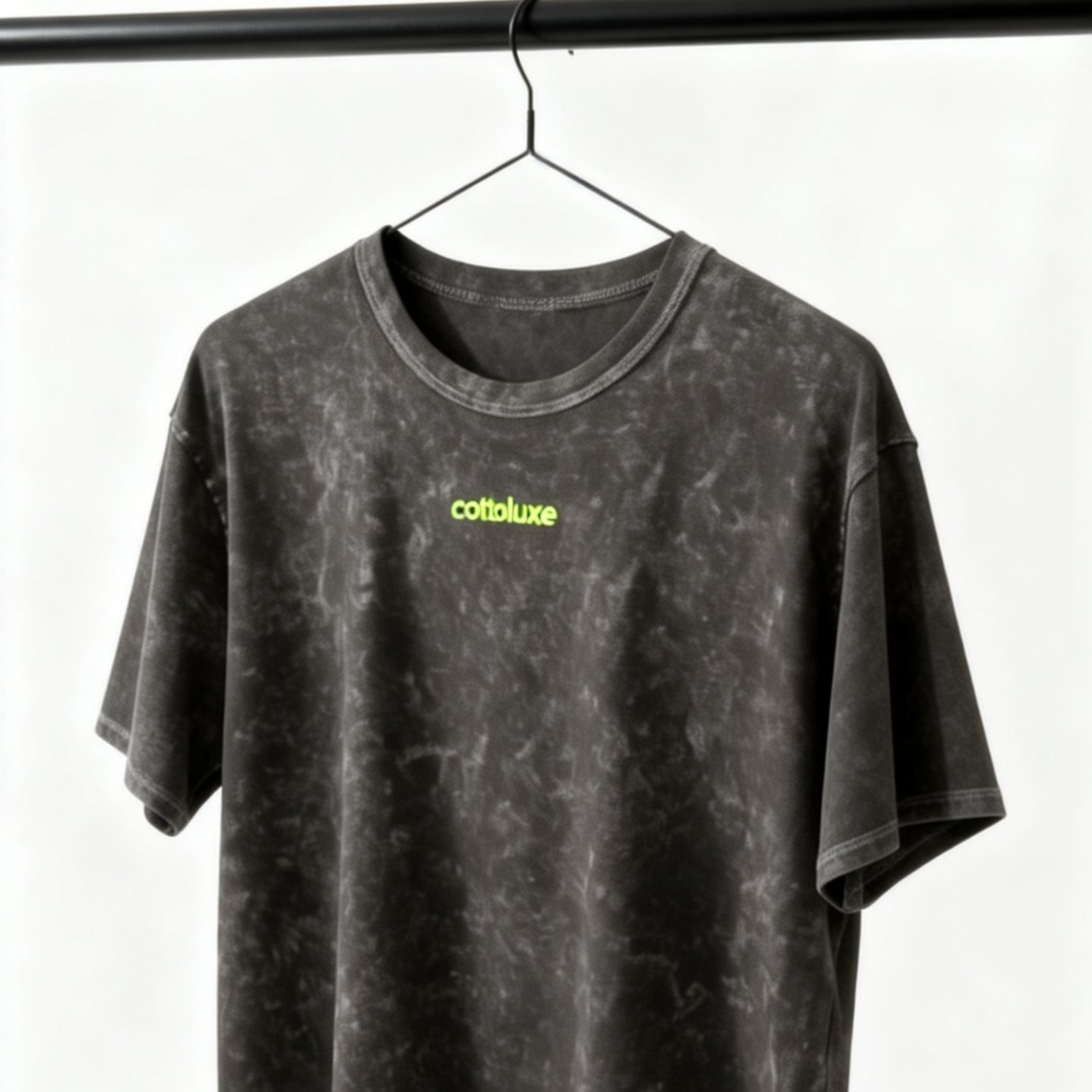 COTTOLUXE Neon Logo Mineral Wash T-Shirt