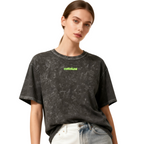 COTTOLUXE Neon Logo Mineral Wash T-Shirt