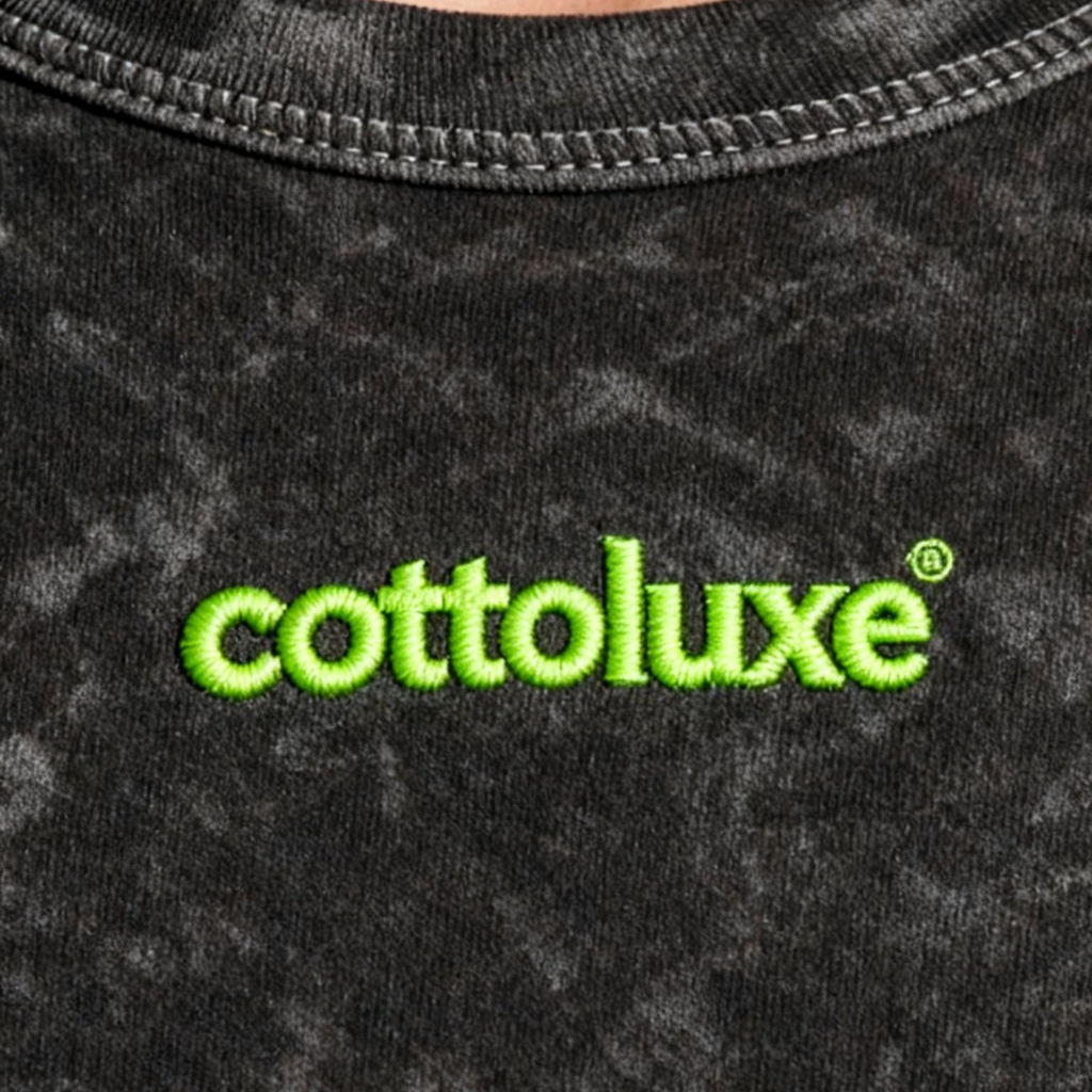 COTTOLUXE Neon Logo Mineral Wash T-Shirt
