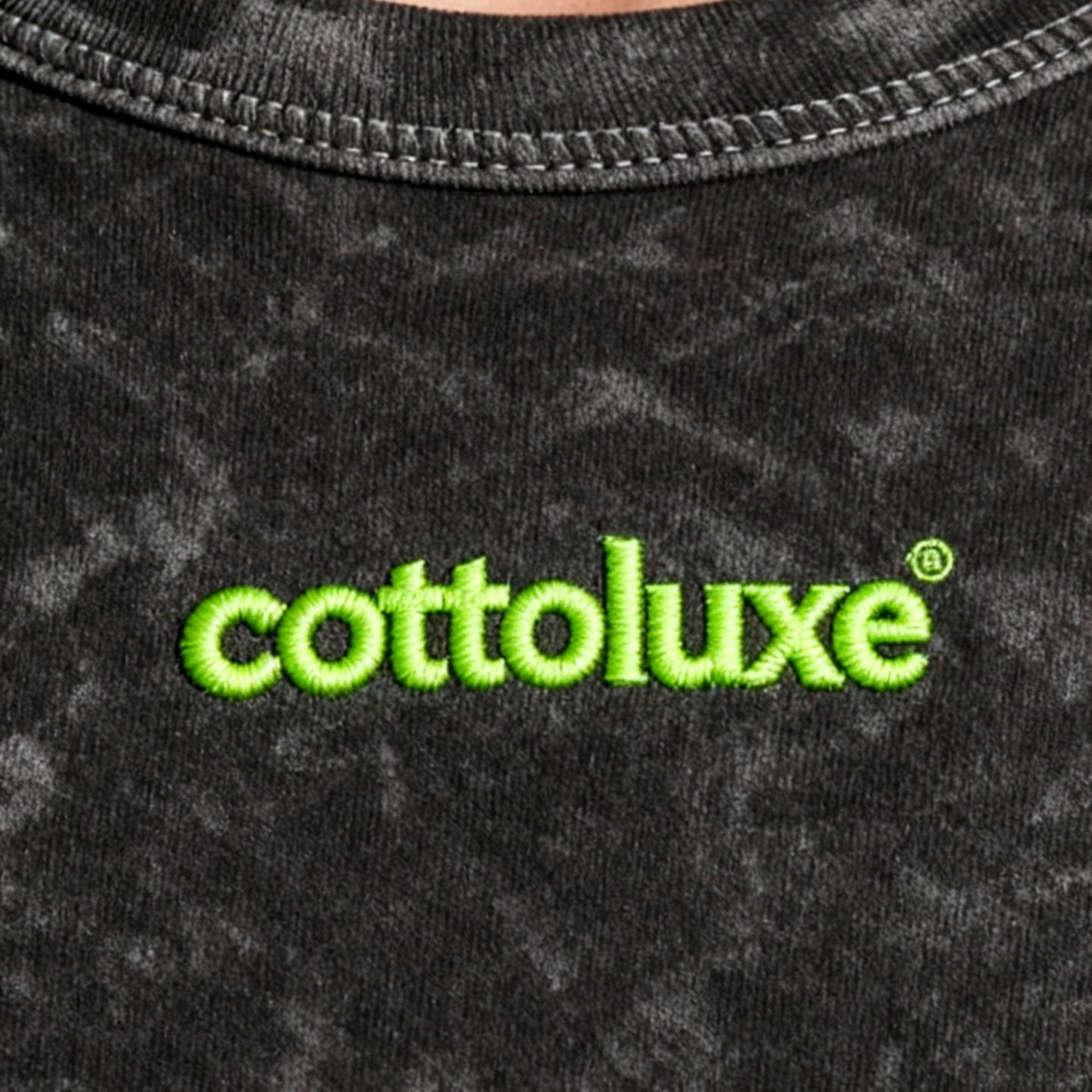 COTTOLUXE Neon Logo Mineral Wash T-Shirt