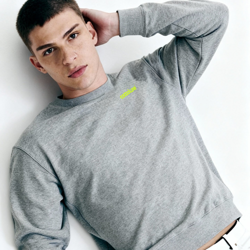 COTTOLUXE Signature Graffiti Logo Sweatshirt — Coral Crewneck with 'CottenLive' Back Print