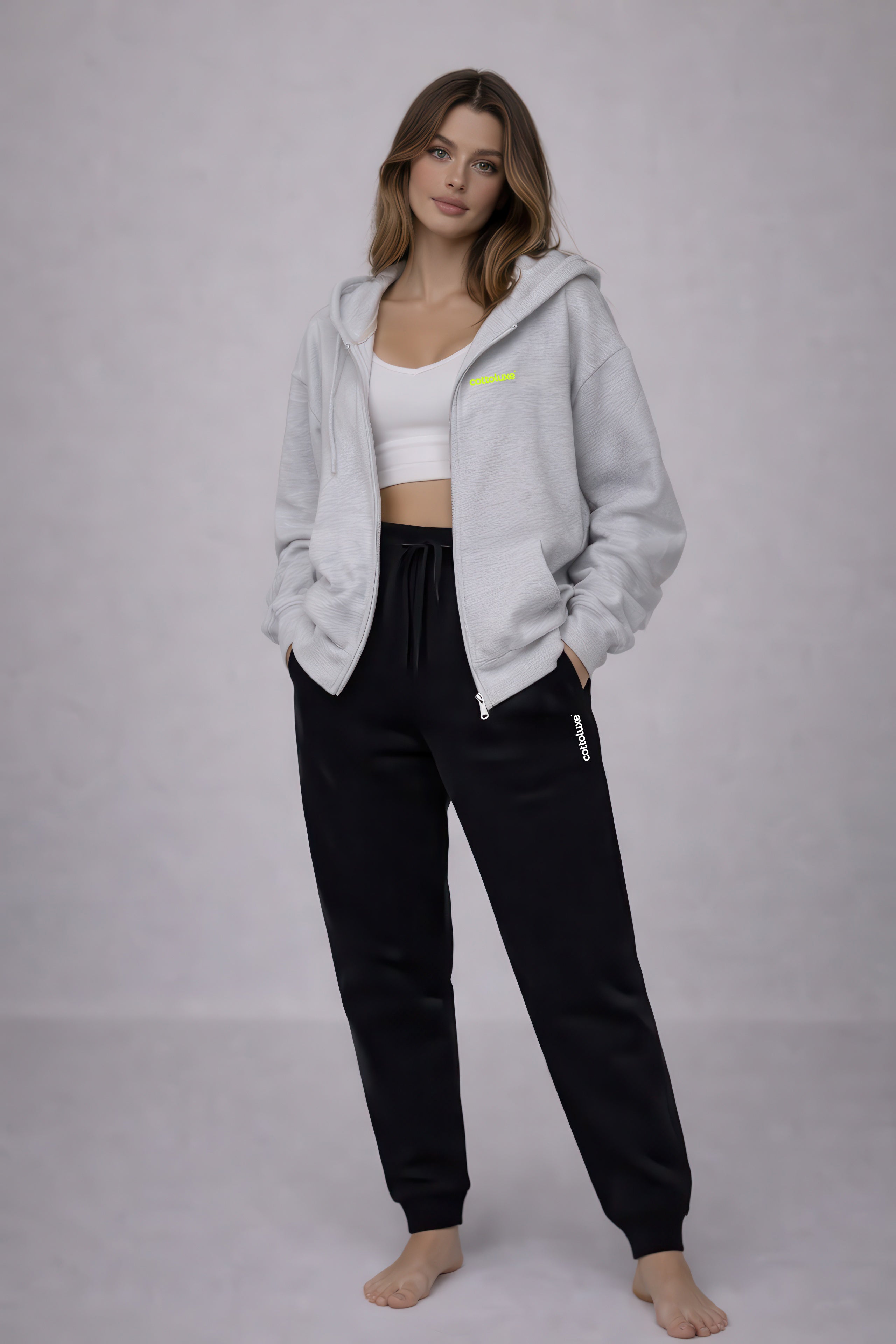 COTTOLUXE Signature Tech Fleece Full-Zip Tie-Dye Hoodie — Artful Comfort, Effortlessly Elevated