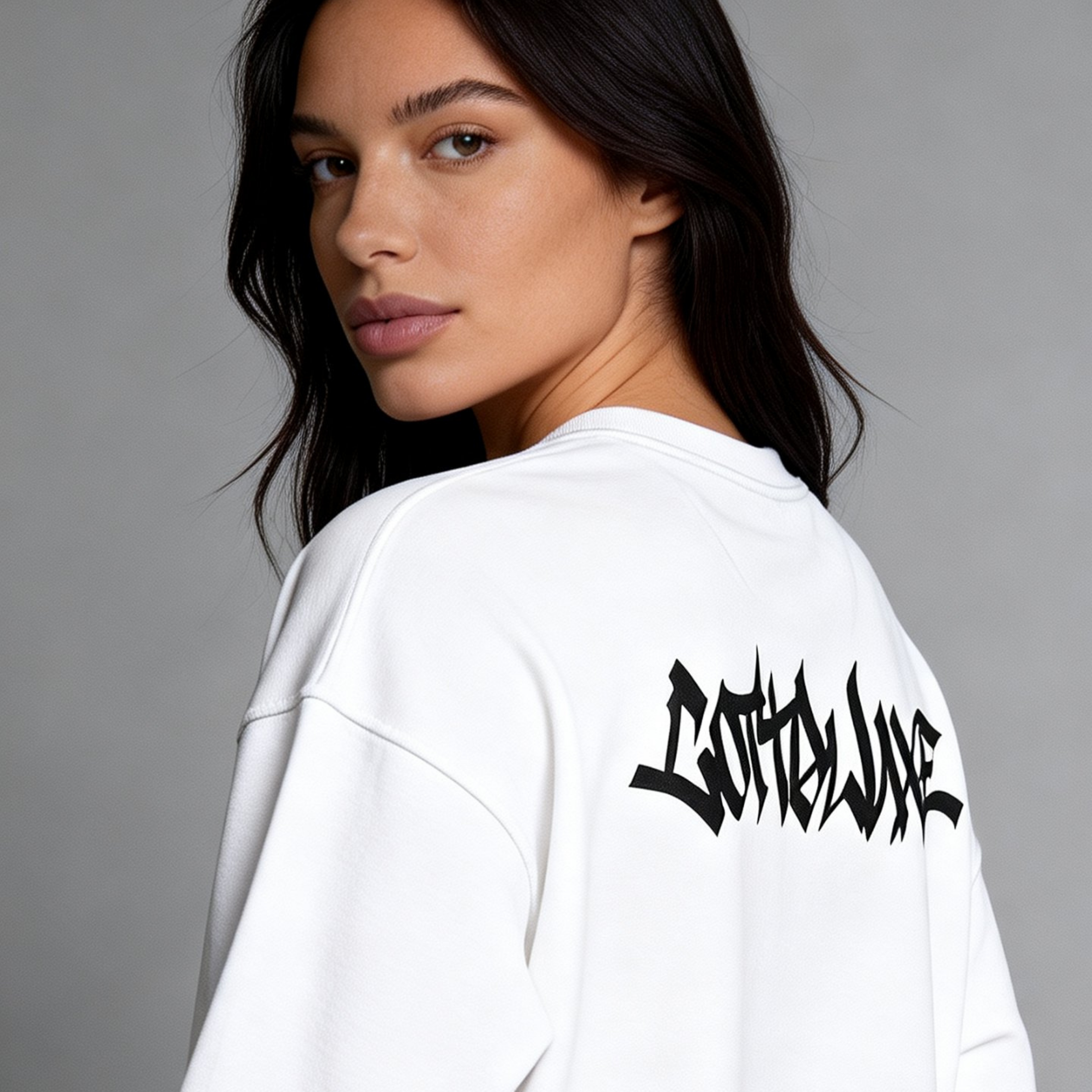 COTTOLUXE Signature Graffiti Logo Sweatshirt