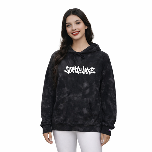 COTTOLUXE Embroidered Tie-Dye Hoodie