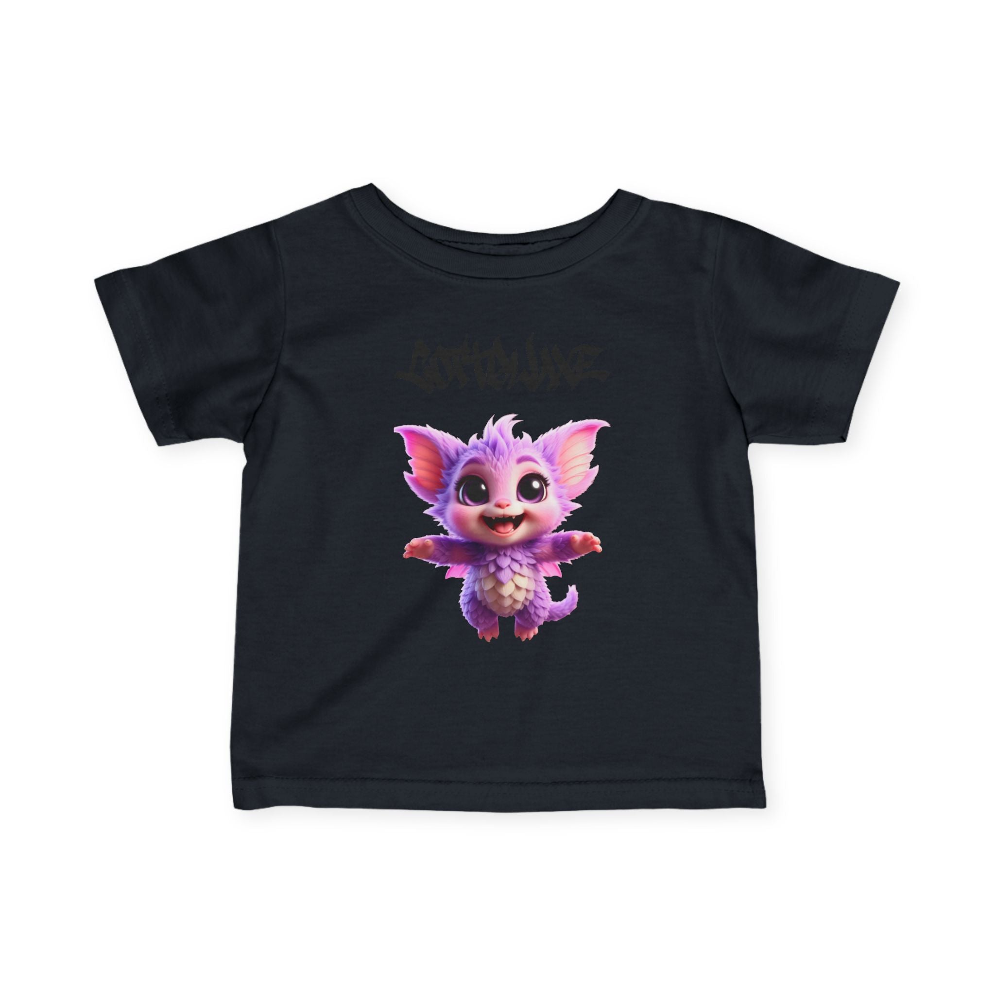 Purple Cute Monster Infant Tee Cartoon Creature Playful Nursery COTTOLUXE