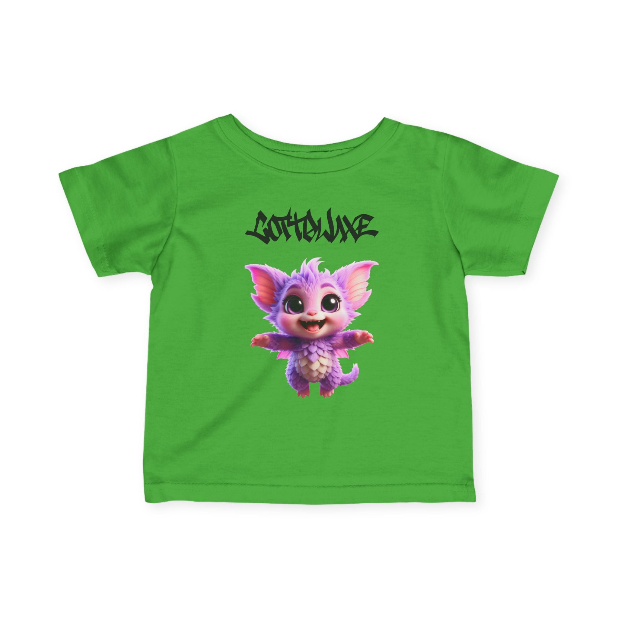 Purple Cute Monster Infant Tee Cartoon Creature Playful Nursery COTTOLUXE