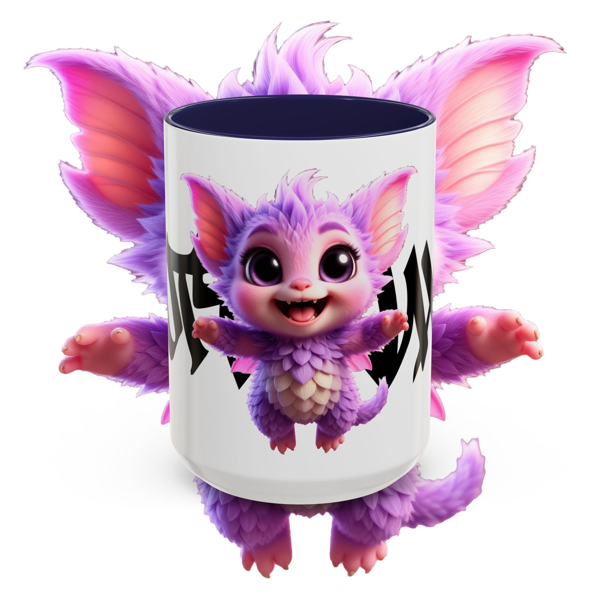Cute Purple Fluffy Creature Mug Accent Coffee Mug 11oz 15oz COTTOLUXE