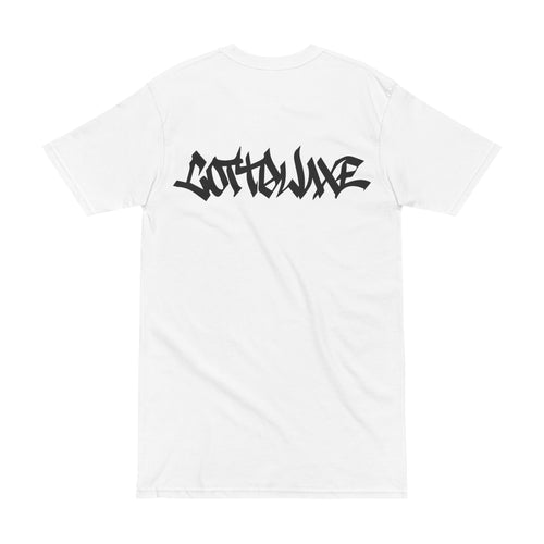 COTTOLUXE Graphic Tee - White Black 'COTTOLUXE' Streetwear Shirt
