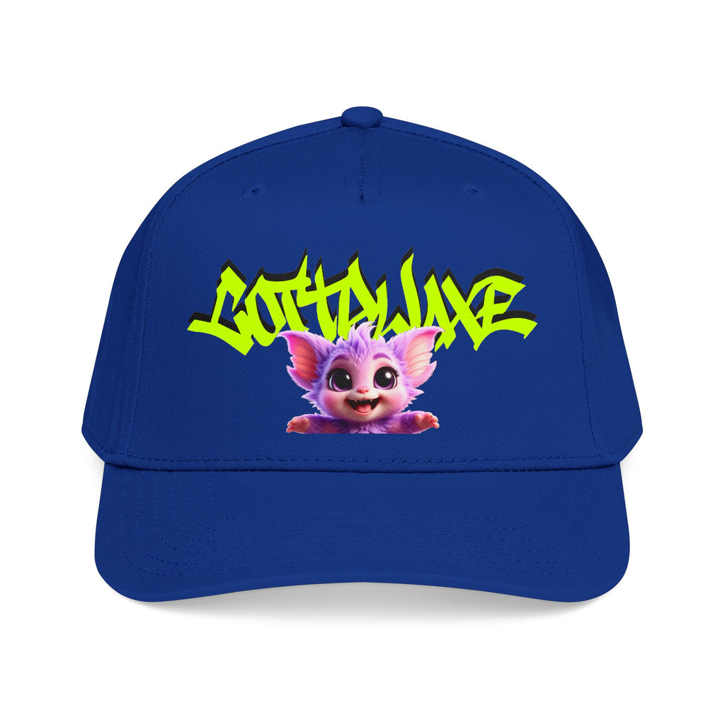 Cute Purple Creature Graphic Mid Profile Baseball Cap Cartoon Character COTTOLUXE