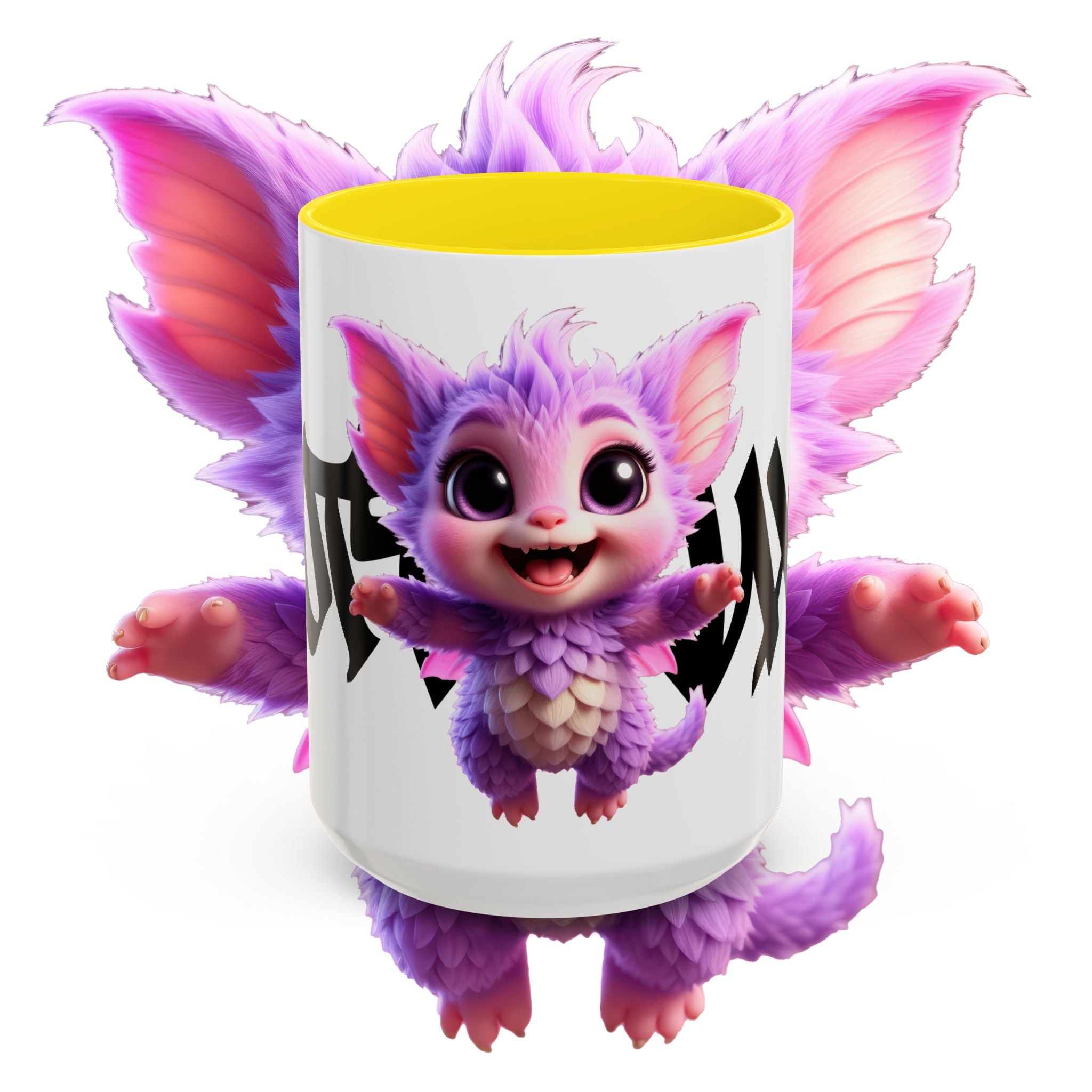 Cute Purple Fluffy Creature Mug Accent Coffee Mug 11oz 15oz COTTOLUXE