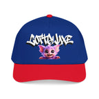 Cute Purple Creature Graphic Mid Profile Baseball Cap Cartoon Character COTTOLUXE