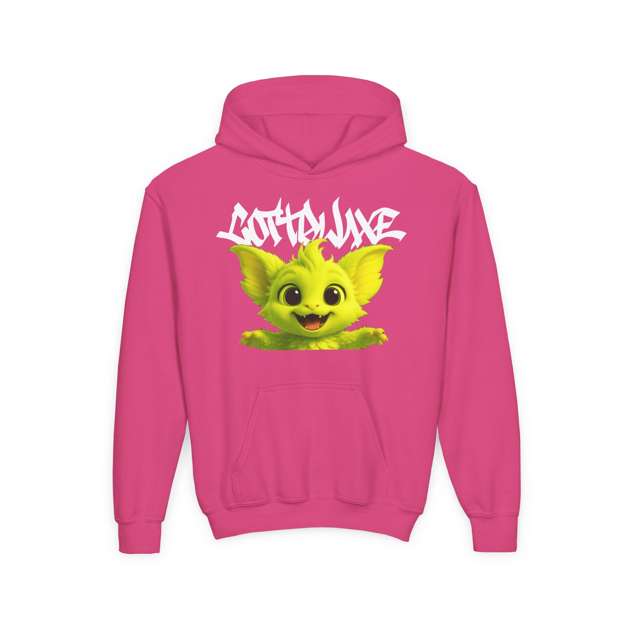 Cute Purple Bat Youth Hoodie — COTTOLUXE Cartoon Creature Graphic