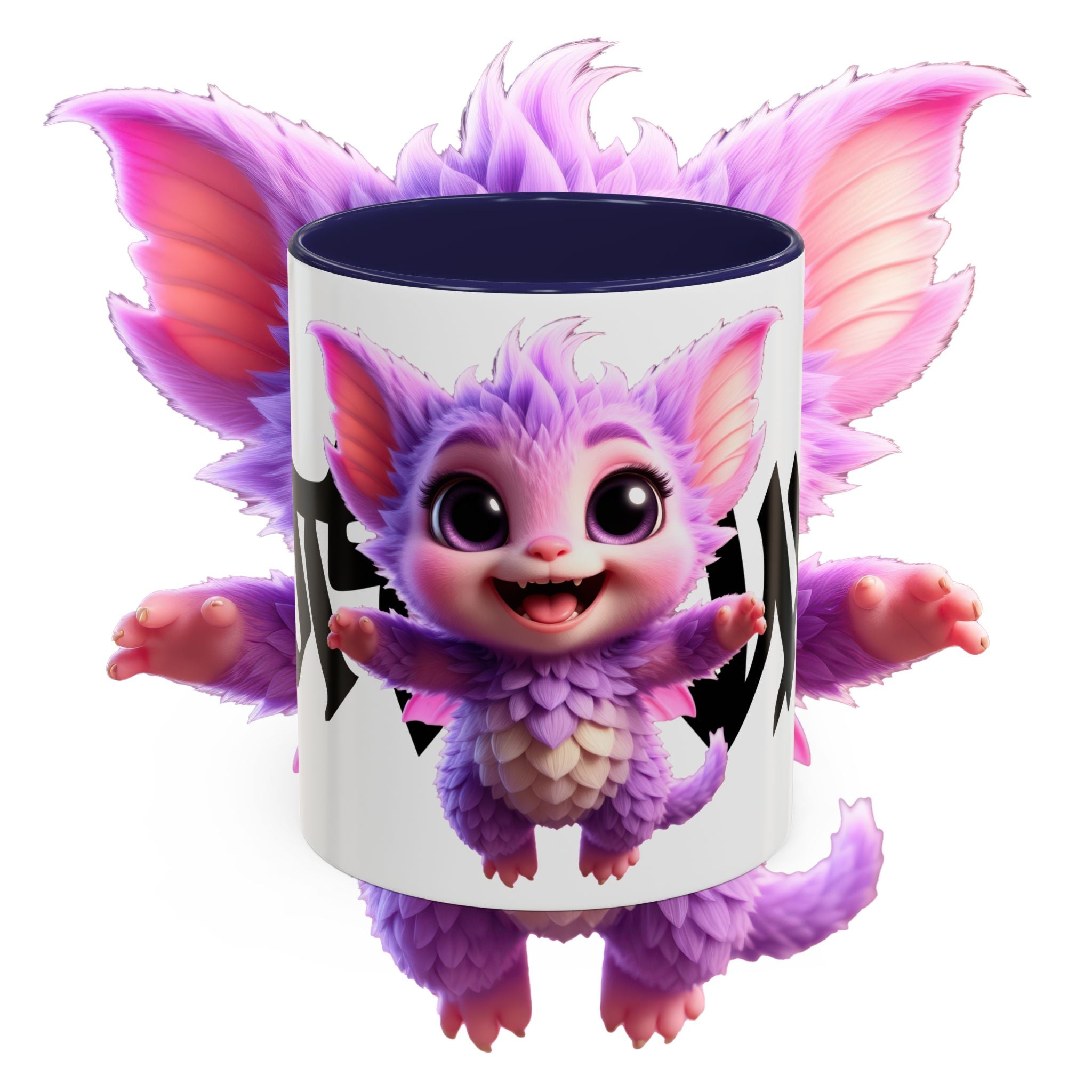 Cute Purple Fluffy Creature Mug Accent Coffee Mug 11oz 15oz COTTOLUXE