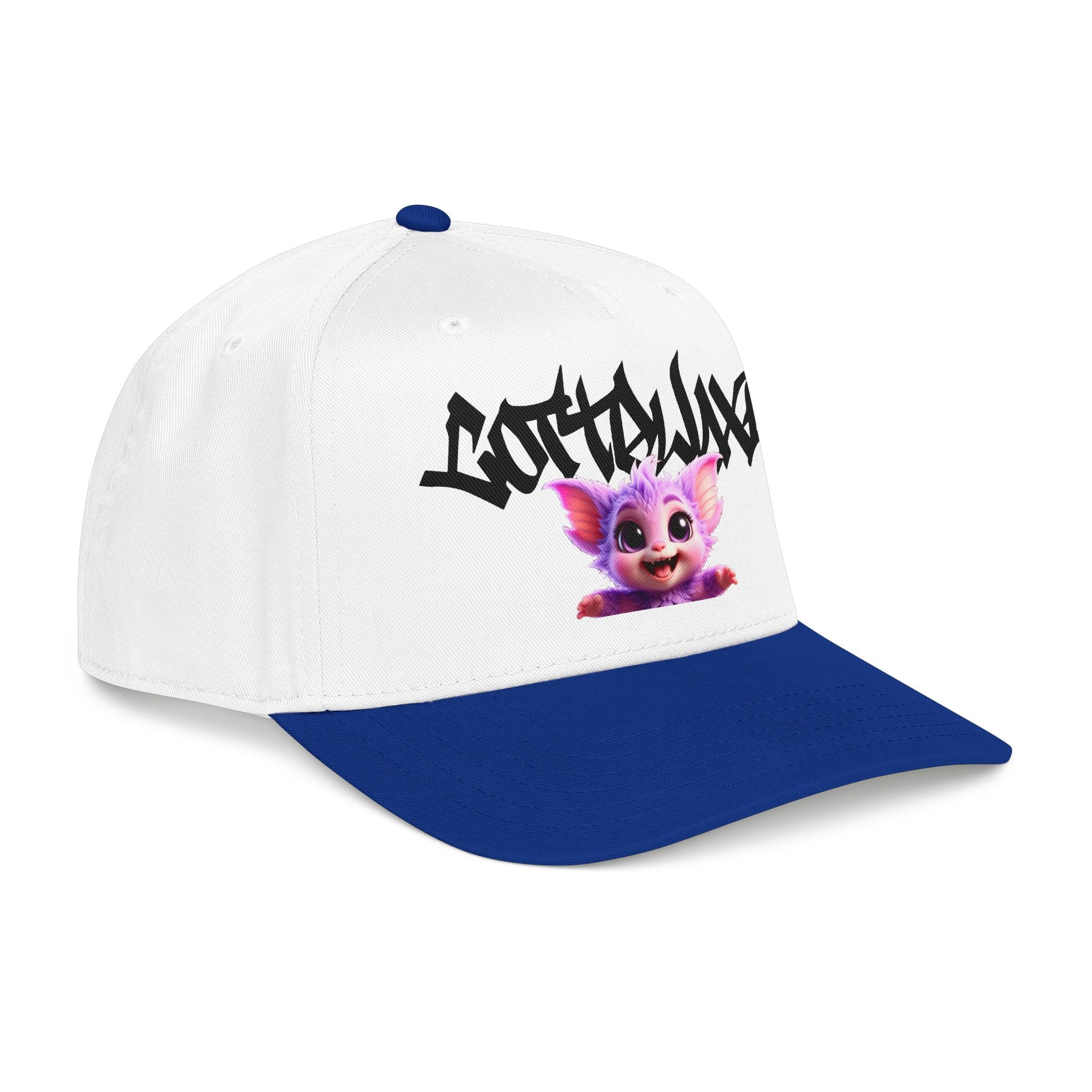 Cute Purple Creature Graphic Mid Profile Baseball Cap Cartoon Character COTTOLUXE