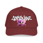 Cute Purple Creature Graphic Mid Profile Baseball Cap Cartoon Character COTTOLUXE