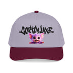 Cute Purple Creature Graphic Mid Profile Baseball Cap Cartoon Character COTTOLUXE