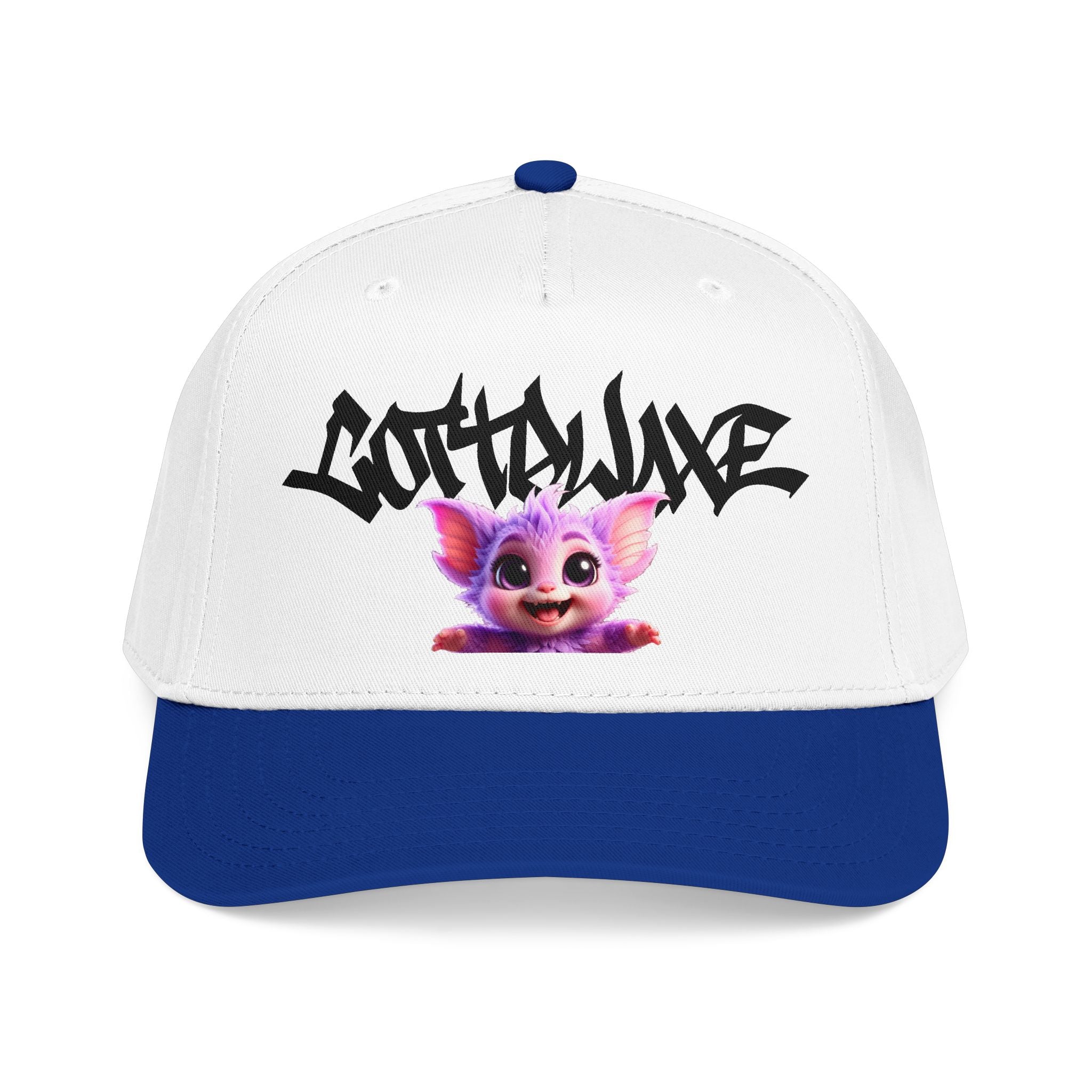 Cute Purple Creature Graphic Mid Profile Baseball Cap Cartoon Character COTTOLUXE