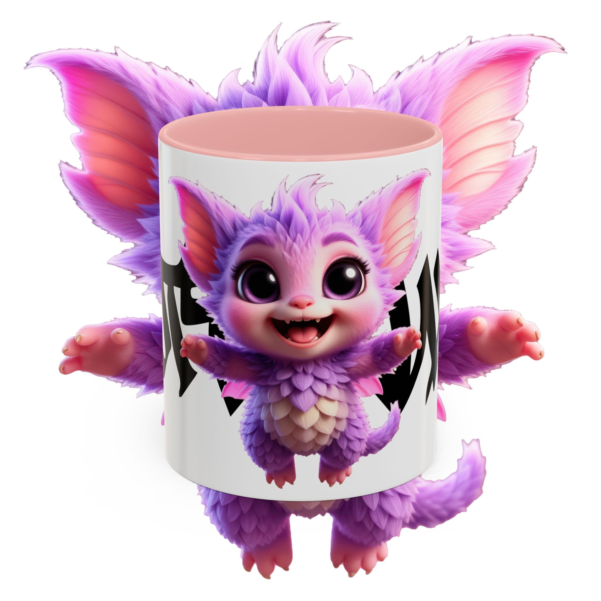 Cute Purple Fluffy Creature Mug Accent Coffee Mug 11oz 15oz COTTOLUXE
