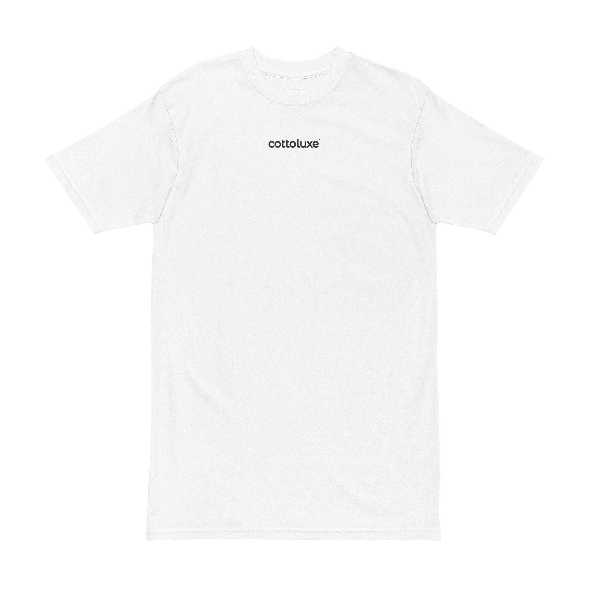 COTTOLUXE Graphic Tee - White Black 'COTTOLUXE' Streetwear Shirt