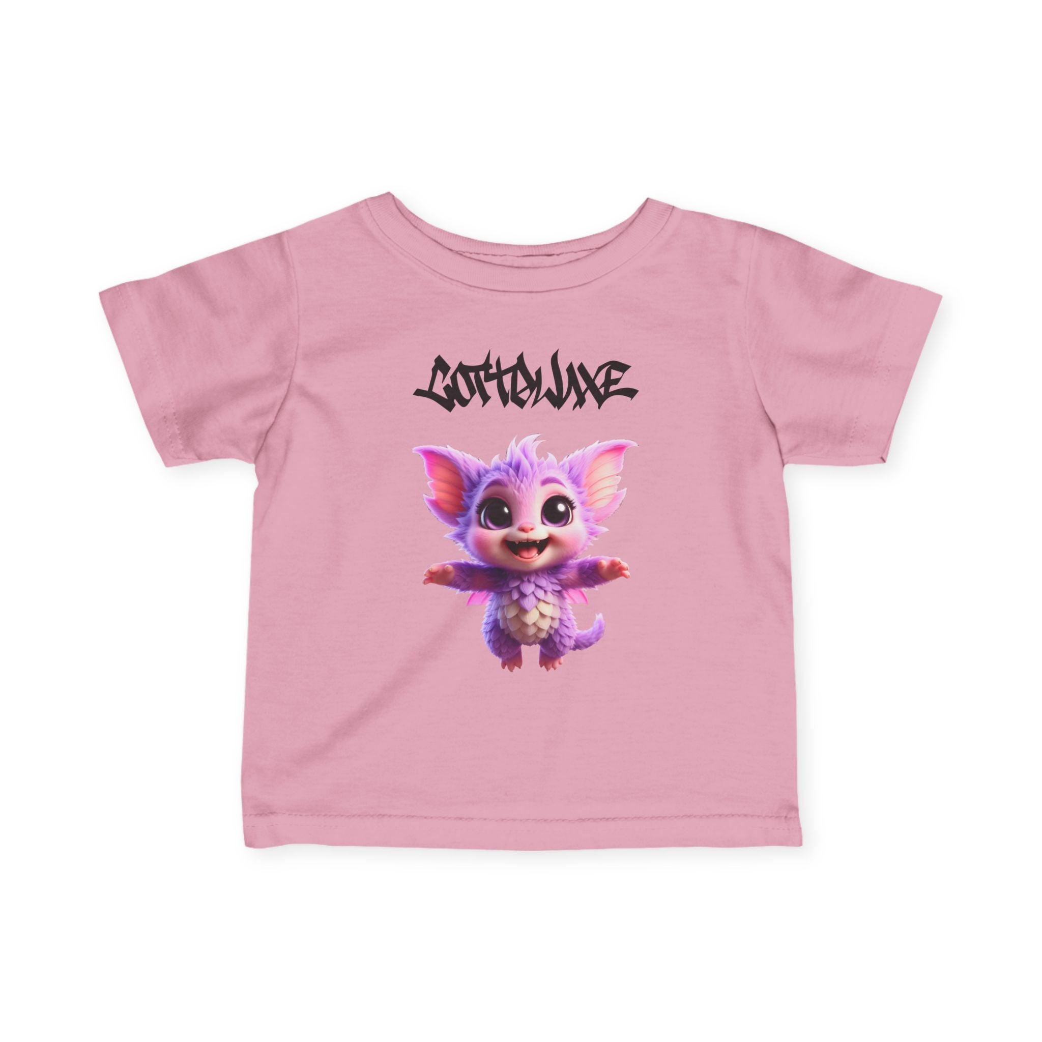 Purple Cute Monster Infant Tee Cartoon Creature Playful Nursery COTTOLUXE