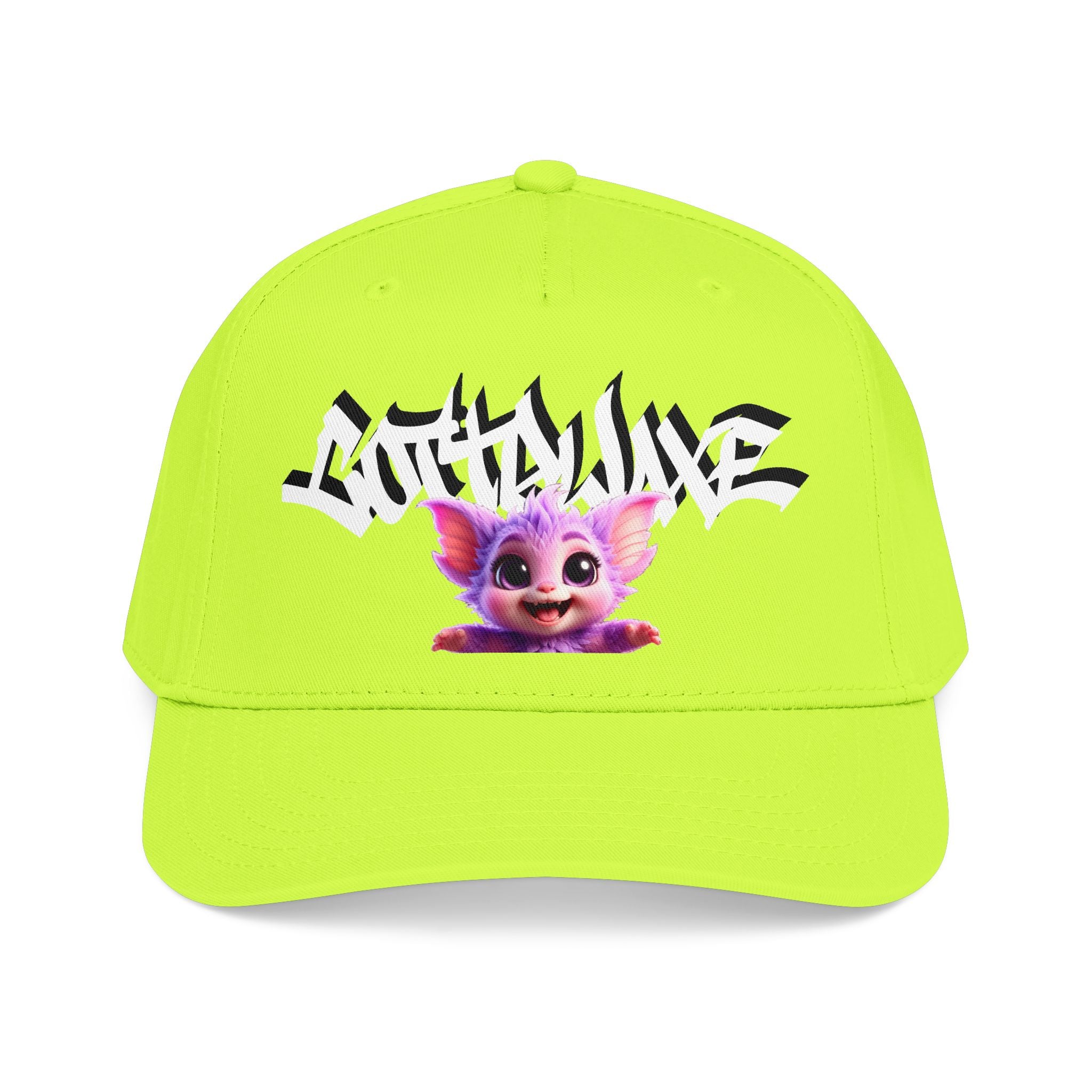 Cute Purple Creature Graphic Mid Profile Baseball Cap Cartoon Character COTTOLUXE