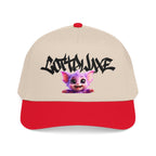 Cute Purple Creature Graphic Mid Profile Baseball Cap Cartoon Character COTTOLUXE