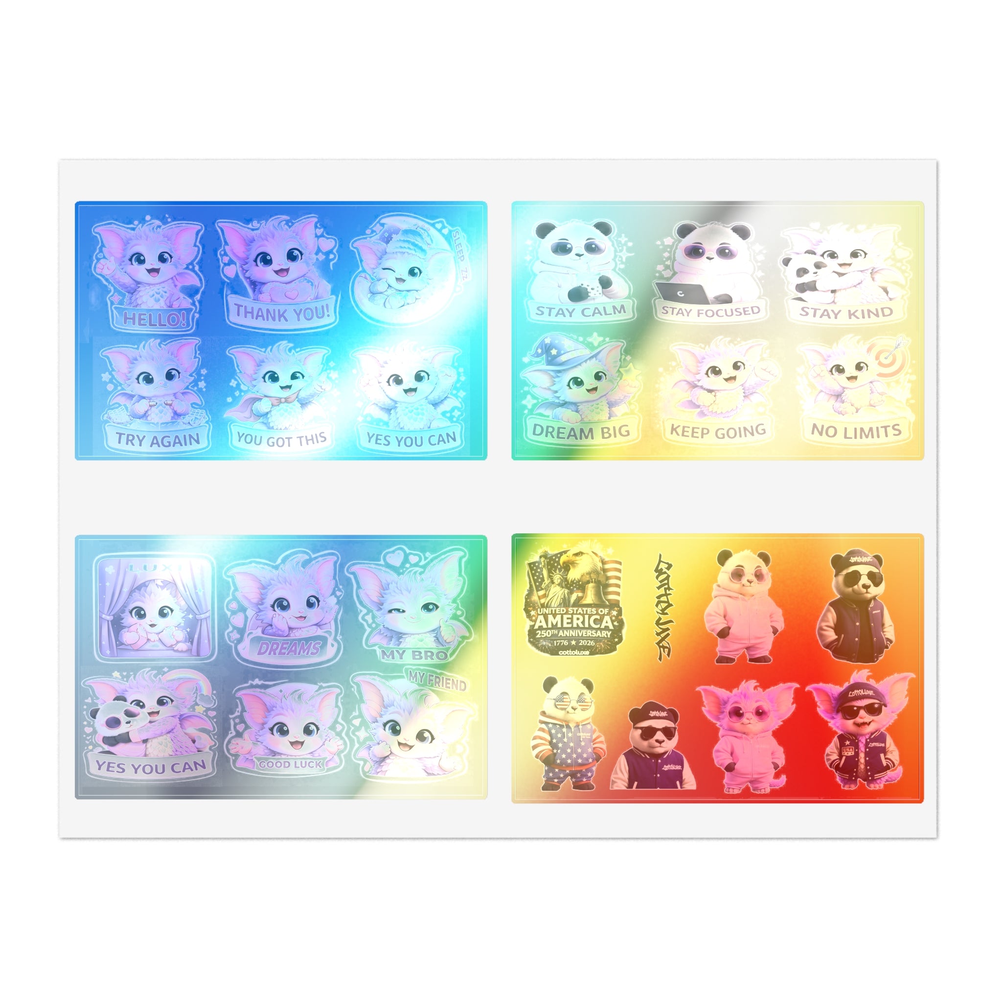 COTTOLUXE Cute Purple Yume Kawaii Sticker Sheets