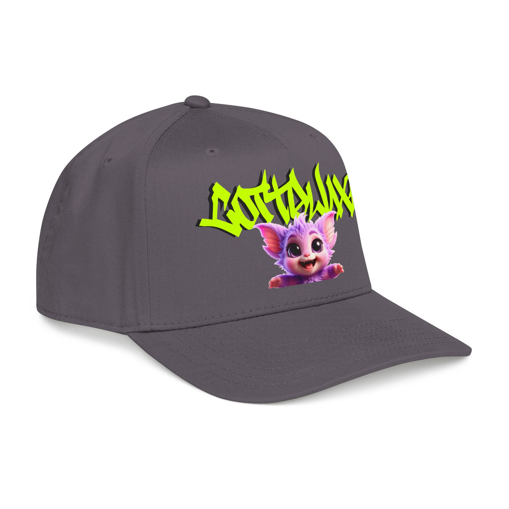 Cute Purple Creature Graphic Mid Profile Baseball Cap Cartoon Character COTTOLUXE